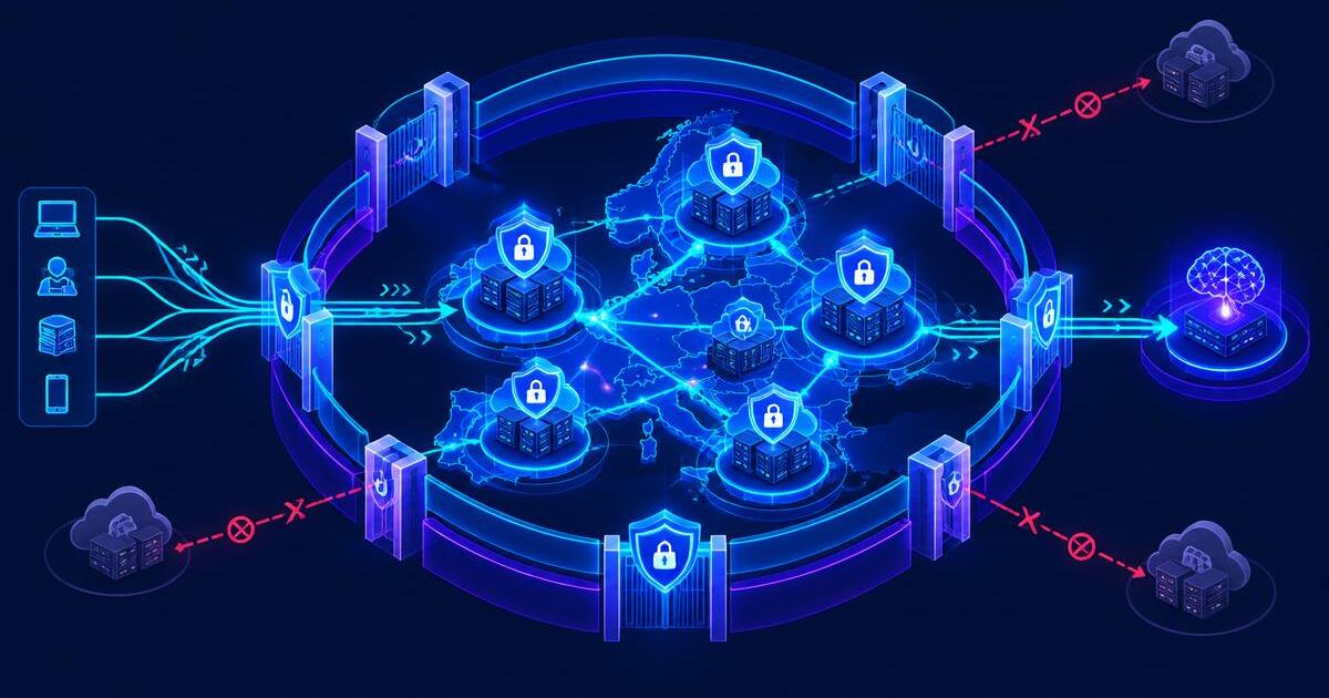 Policy gates protecting approved European AI routes