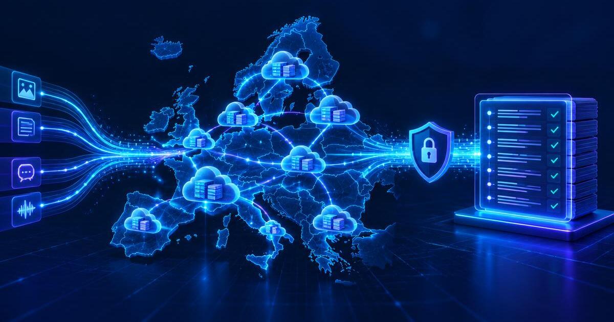CloudTrail evidence flow across European cloud regions